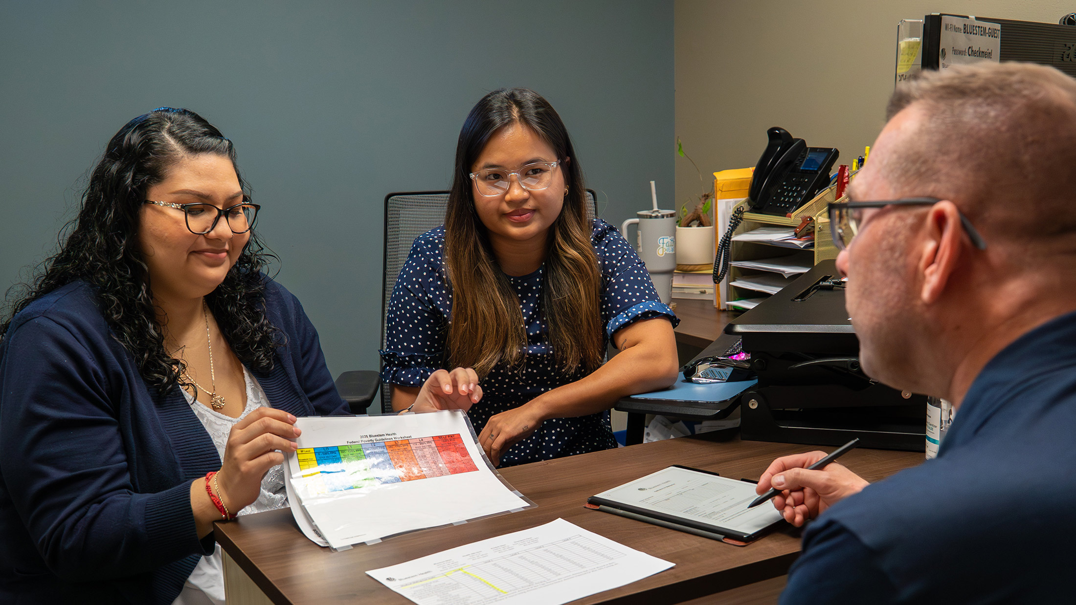 discussing sliding fee scale with patient